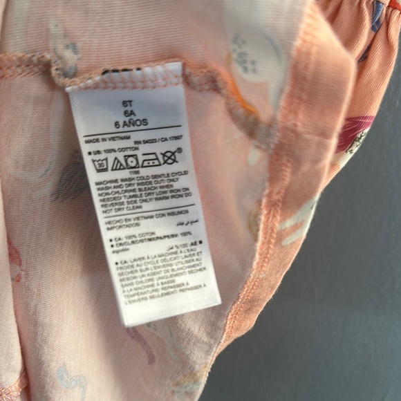 Old Navy Unicorn Print Dress Long Sleeves Stretch Pink Toddler Girls 6T - Picture 6 of 7